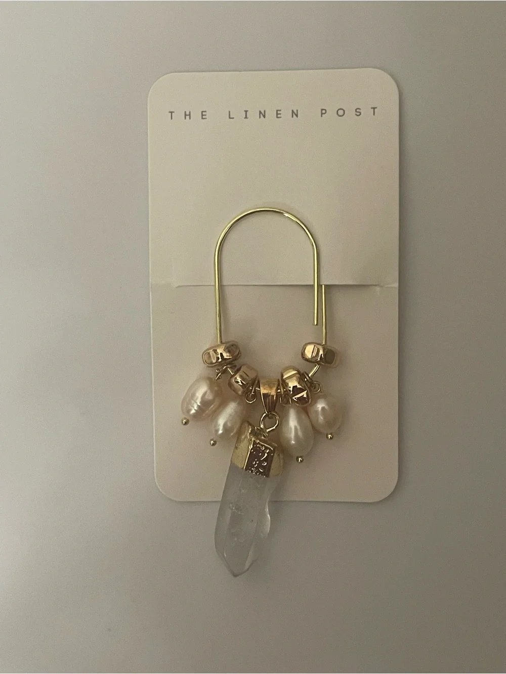 The Linen Post: PLANNER PAPER CLIP CRYSTAL AND PEARL BOOKMARK